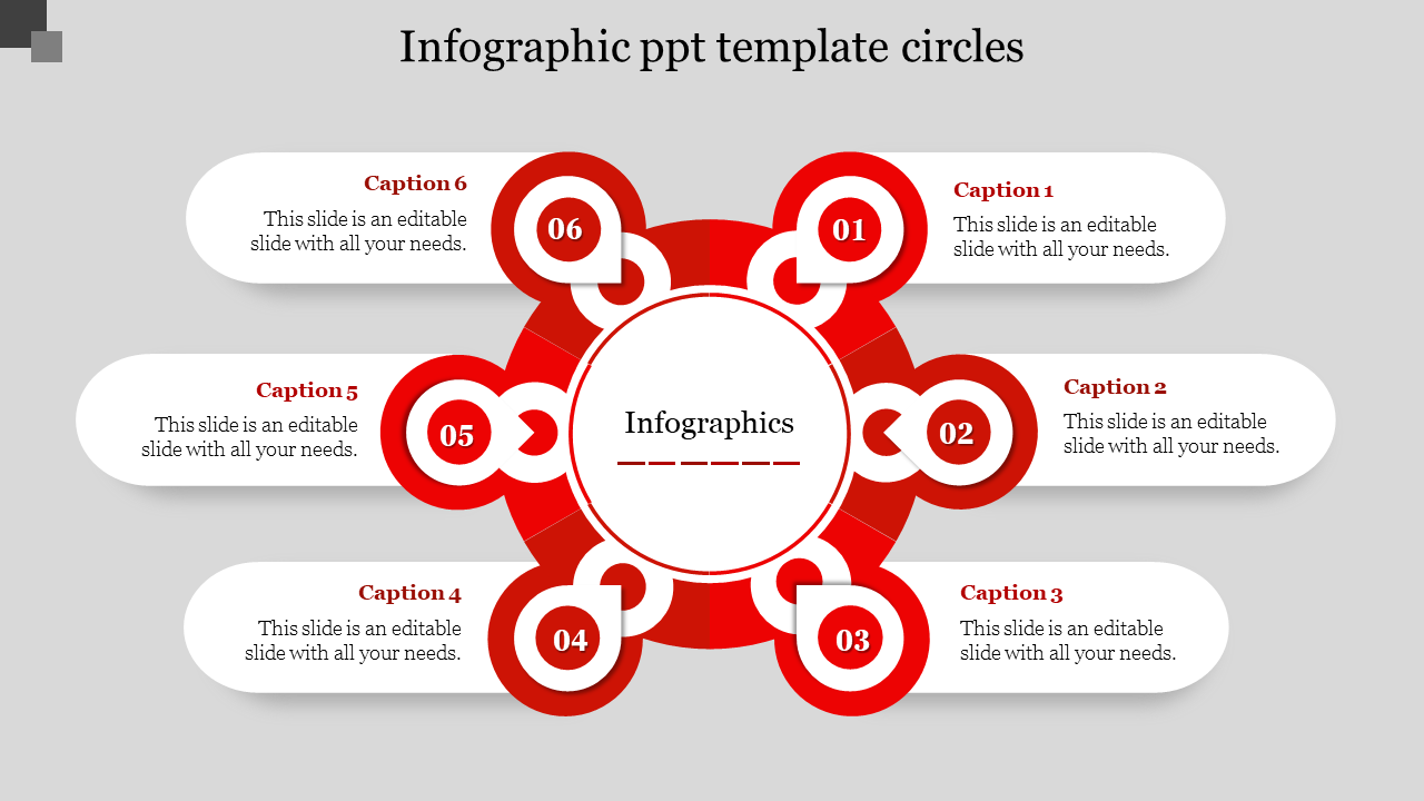 Free - Amazing Infographic PPT Template Circles Model